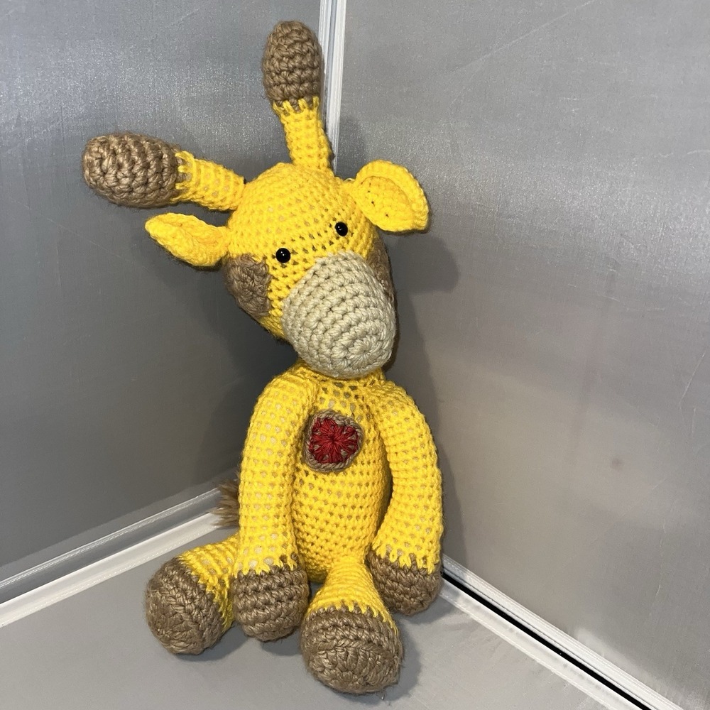 Crochet Giraffe Amigurumi Stuffed Animal Toy Safari Zoo Knit Baby Bedroom Decor